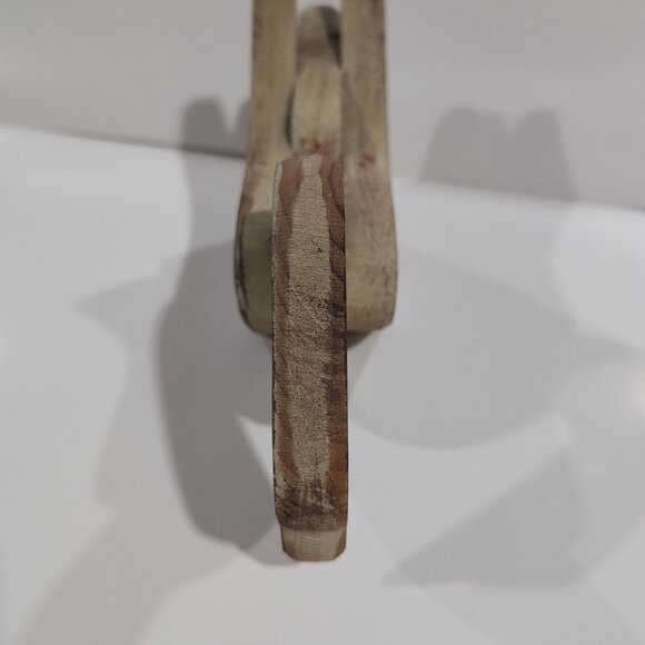 Vintage Handmade Hand Painted Wooden Christmas Goose Candle Holder - Picture 3 of 6